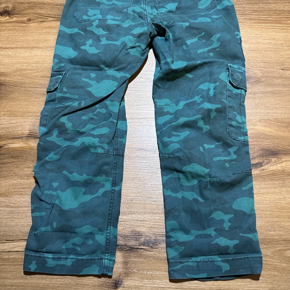 Anthropologie 25 PETITE Austin Cargo Utility Crop Pant Mid-Rise Turquoise‎ Green - Picture 16 of 16
